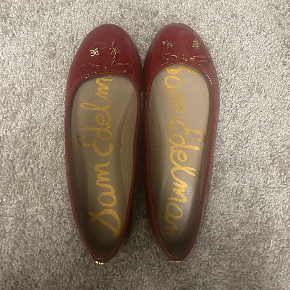 SAM EDELMAN Flora Patent Leather Ballet Flats
